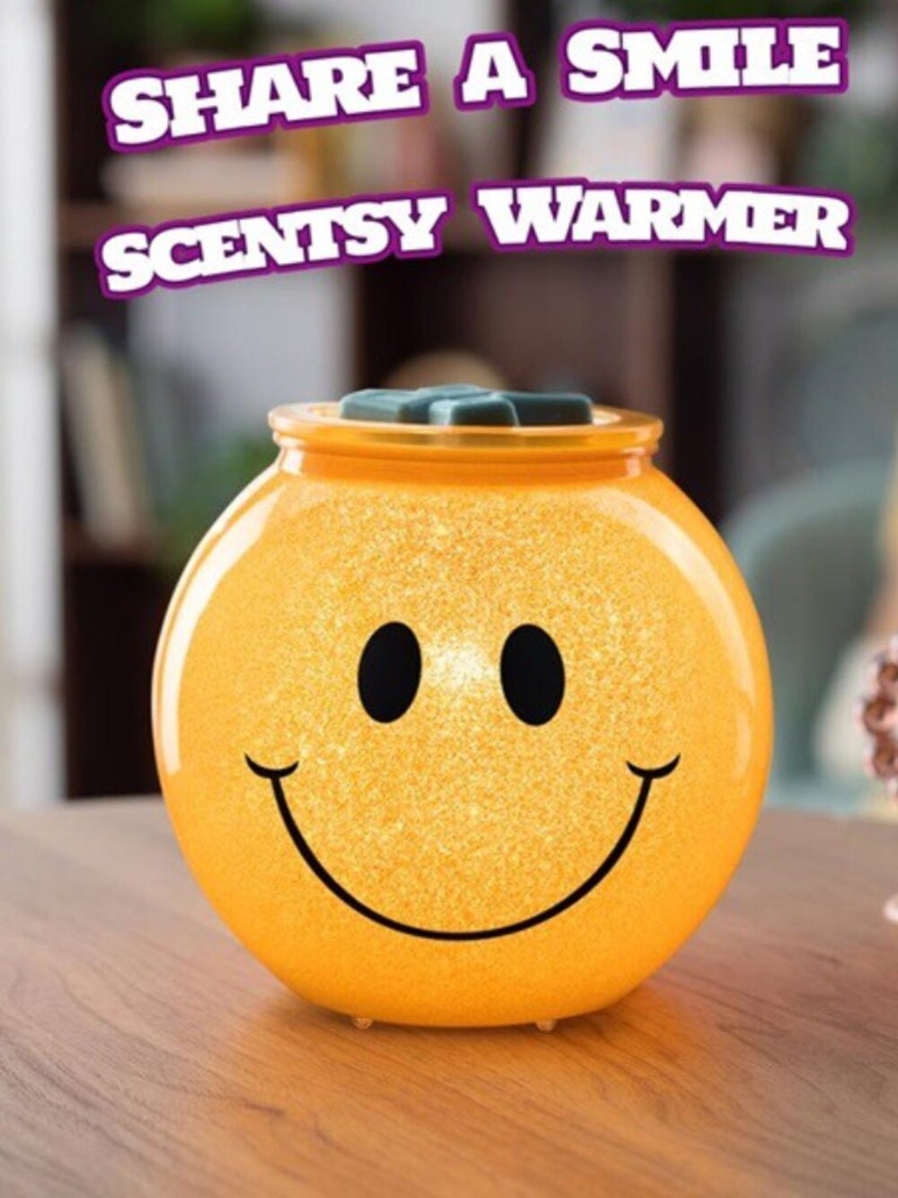 Scentsy Share A Smile Emoji Warmer Discontinued Retired Yellow Smiley